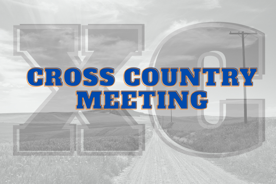 cross country meeting with a black and white photo of a road through fields
